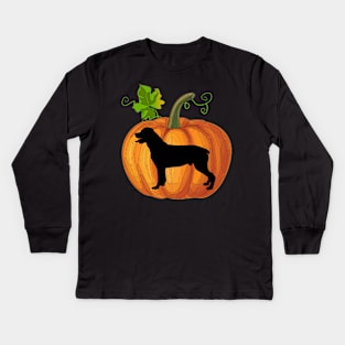 Rottweiler in pumpkin Kids Long Sleeve T-Shirt